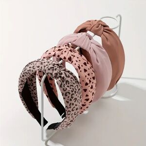 Pink Animal Print Headbands ~ Bundle of 4
